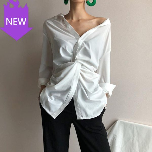 cross loose personality shirt women blouse fashion tide spring autumn white v-neck long sleeve irregular women's blouses & shirts
cross loose personality shirt women blouse fashion tide spring autumn white v-neck long sleeve irregular women's blouses & shirts
