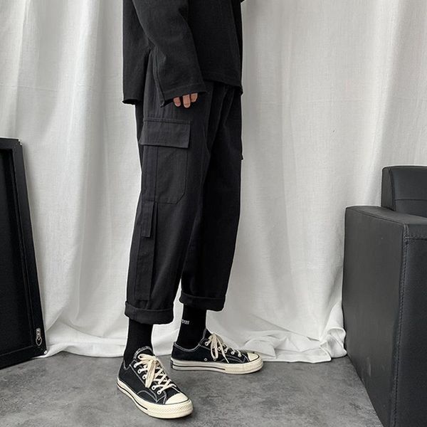 men casual pants pockets large size 3xl cargo simple ankle-length retro loose harajuku mens korean style chic streetwear ulzzang, Black
men casual pants pockets large size 3xl cargo simple ankle-length retro loose harajuku mens korean style chic streetwear ulzzang, Black