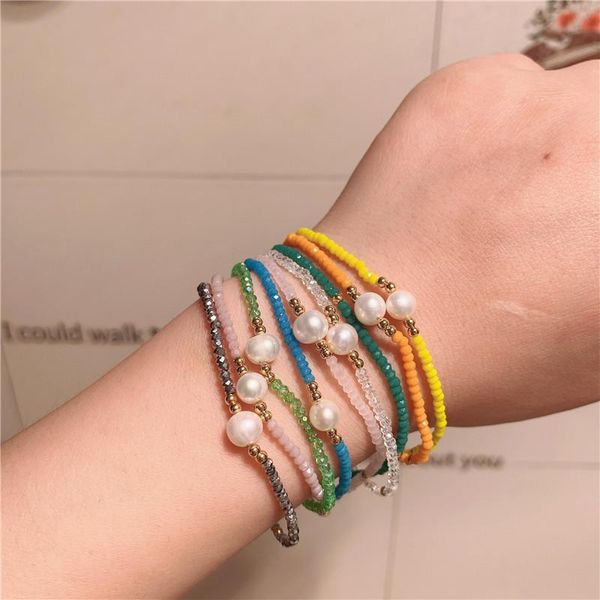 beaded, strands aomu 2021 korean retro baroque pearl colorful crystal handmade beaded bracelet for women temperament simple party jewelry gi, Black
beaded, strands aomu 2021 korean retro baroque pearl colorful crystal handmade beaded bracelet for women temperament simple party jewelry gi, Black