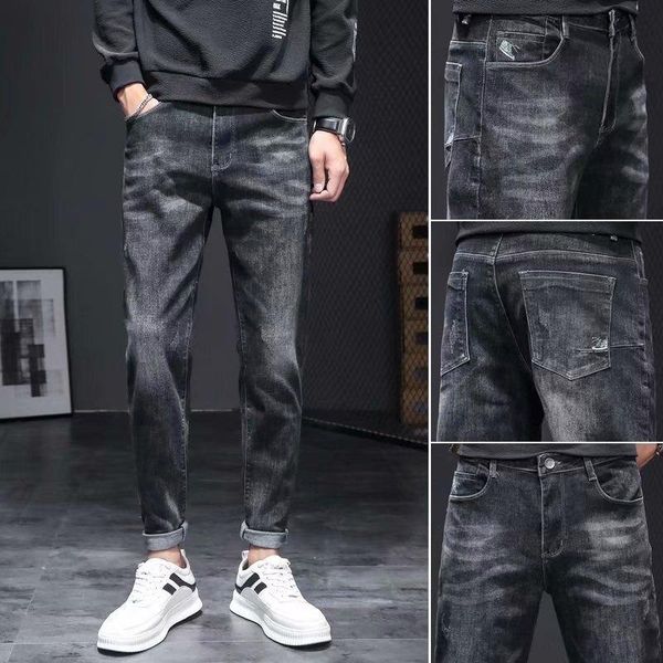 men's jeans spring and autumn slim feet stretch ankle length students all-match winter korean trousers casual wear pencil pants, Blue
men's jeans spring and autumn slim feet stretch ankle length students all-match winter korean trousers casual wear pencil pants, Blue
