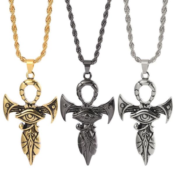 pendant necklaces vintage eye of horus ankh lady men's necklace evil cross gold and silver ancient egypt amulet gift
pendant necklaces vintage eye of horus ankh lady men's necklace evil cross gold and silver ancient egypt amulet gift