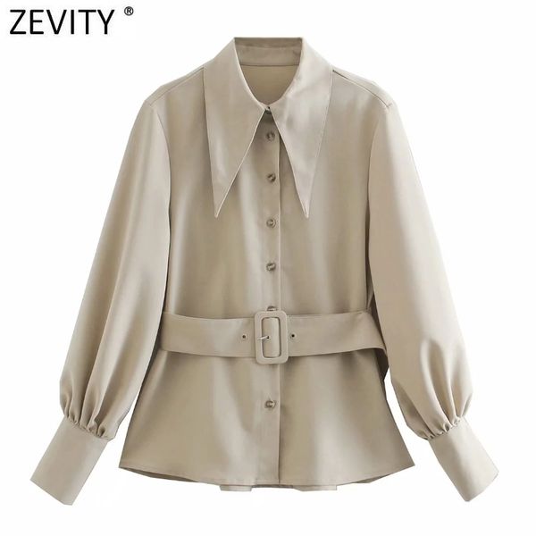 zevity women safari style lantern sleeve breasted smock blouse office lady buckle sashes pleat shirt chic blusas ls7406 210419, White
zevity women safari style lantern sleeve breasted smock blouse office lady buckle sashes pleat shirt chic blusas ls7406 210419, White