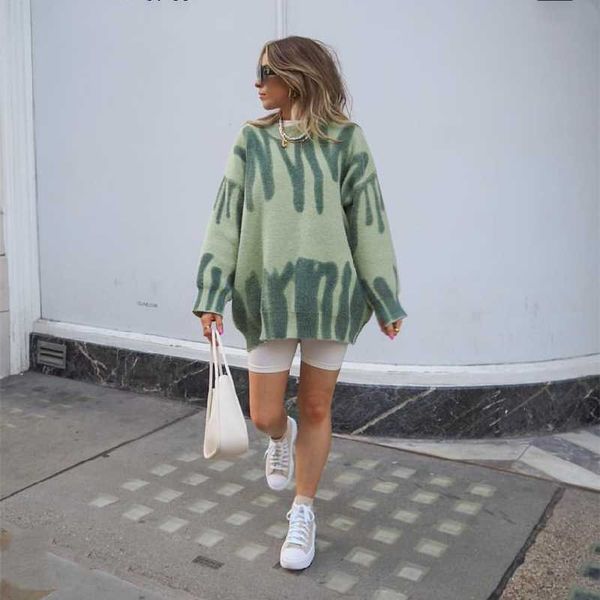 women's sweaters girls y2k green loose tie-dye sweater 2021 spring casual woman oversized female soft warm pullover, White;black
women's sweaters girls y2k green loose tie-dye sweater 2021 spring casual woman oversized female soft warm pullover, White;black