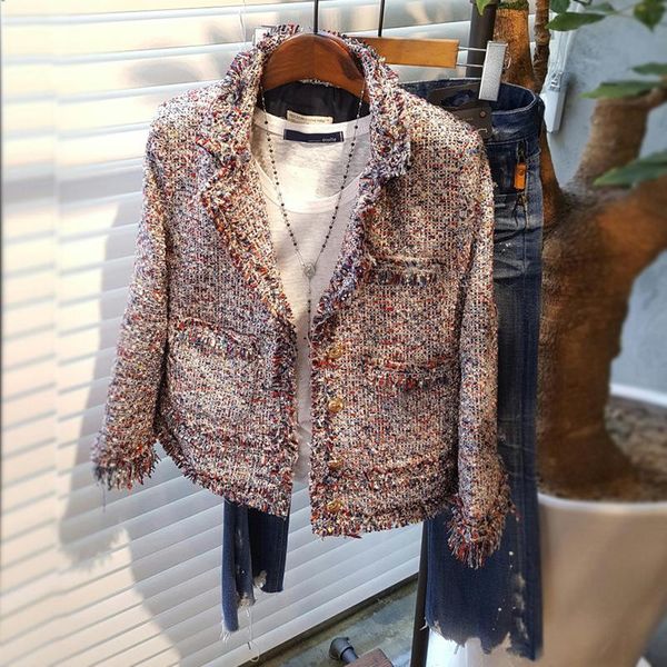 women's suits & blazers 2021 autumn style looks thin and aging fragrant coarse tweed celebrity suit notched women jackets coat, White;black
women's suits & blazers 2021 autumn style looks thin and aging fragrant coarse tweed celebrity suit notched women jackets coat, White;black