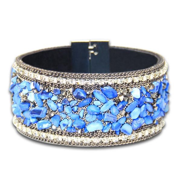 charm bracelets handmade leather inaly many colors small irregular shape quartz stone bracelet ethnic style jewelry, Golden;silver 
charm bracelets handmade leather inaly many colors small irregular shape quartz stone bracelet ethnic style jewelry, Golden;silver