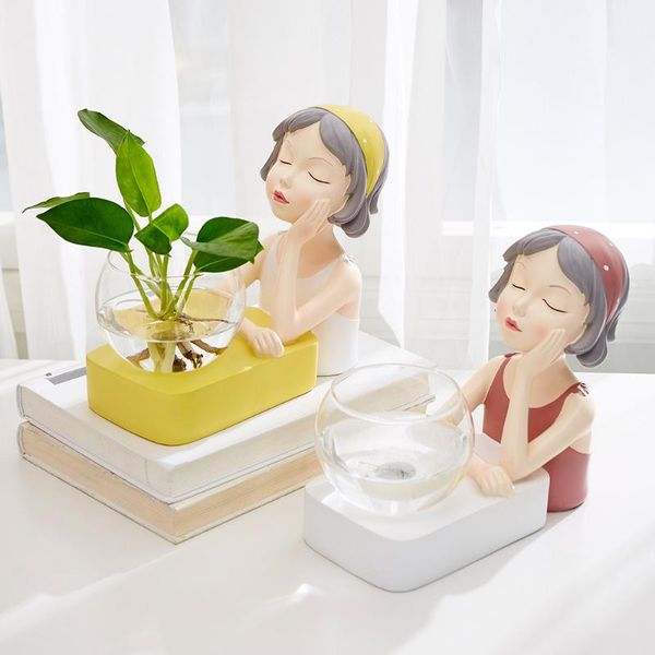 modern home decoration household vase gifts color girl hydroponic resin character model fun countersmall vases
modern home decoration household vase gifts color girl hydroponic resin character model fun countersmall vases
