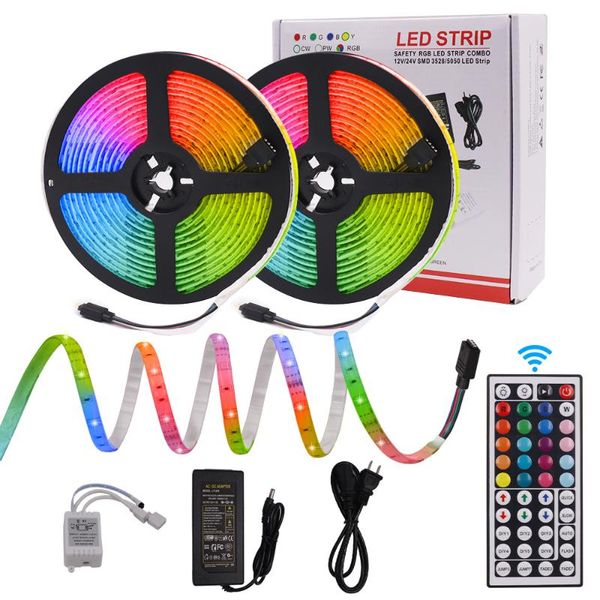 strips rgb led strip light set waterproof 30 leds/m flexible tape lamp with 44key remote + dc 12v power supply
strips rgb led strip light set waterproof 30 leds/m flexible tape lamp with 44key remote + dc 12v power supply
