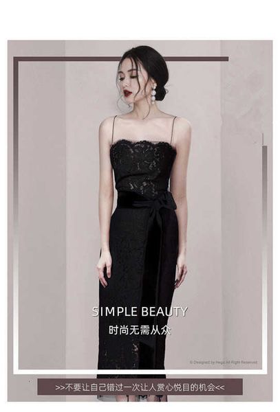luxury evening dress summer style temperament celebrity long small black skirt with bottom lace slim suspender female, Black;gray
luxury evening dress summer style temperament celebrity long small black skirt with bottom lace slim suspender female, Black;gray