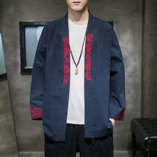 men's jackets mrgb chinese style embroidered coat cotton linen kimono jacket oversize casual vintage male cardigan clothing, Black;brown
men's jackets mrgb chinese style embroidered coat cotton linen kimono jacket oversize casual vintage male cardigan clothing, Black;brown