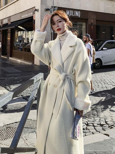 women's wool & blends stitching lamb woolen coat mid-length autumn and winter thickened small fragrant, Black
women's wool & blends stitching lamb woolen coat mid-length autumn and winter thickened small fragrant, Black