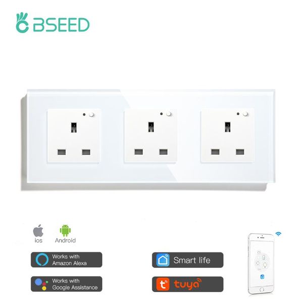 smart home control bseed mvava triple socket eu standard 16a wall outlet white black gloden colors crystal glass panel
smart home control bseed mvava triple socket eu standard 16a wall outlet white black gloden colors crystal glass panel