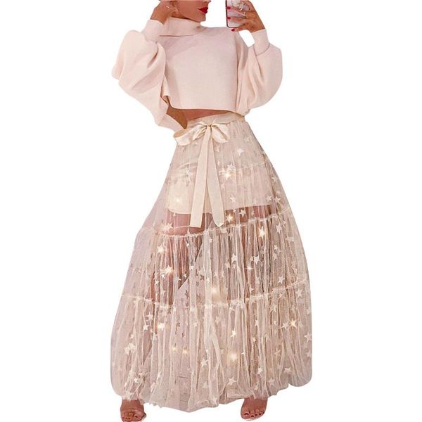 skirts fashion star print sequins causal mesh skirt women 2021 summer female high waist korean ladies sweet see-through bowknot, Black
skirts fashion star print sequins causal mesh skirt women 2021 summer female high waist korean ladies sweet see-through bowknot, Black
