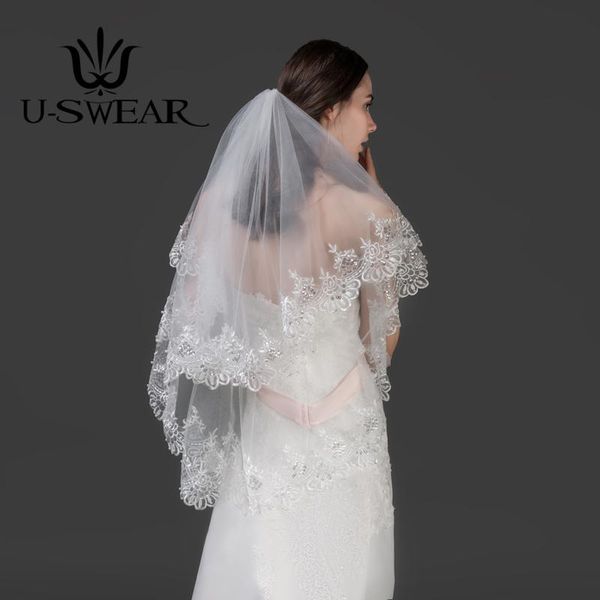 bridal veils u-swear 2021 arrival white two layers flora lace edge sequin pendant beaded wedding accessories velo de novia, Black
bridal veils u-swear 2021 arrival white two layers flora lace edge sequin pendant beaded wedding accessories velo de novia, Black
