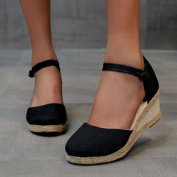 sandals women's slip-on leisure wedges 2021 retro slippers beach summer outdoor shoes for women, Black
sandals women's slip-on leisure wedges 2021 retro slippers beach summer outdoor shoes for women, Black