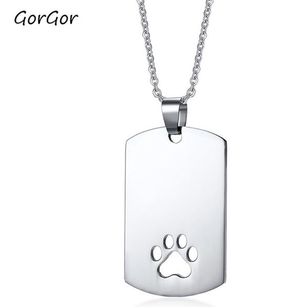chains gorgor men necklace stainless steel surface dog print pattern hollow simplicity smooth exquisiter accessories pn-915s, Silver
chains gorgor men necklace stainless steel surface dog print pattern hollow simplicity smooth exquisiter accessories pn-915s, Silver