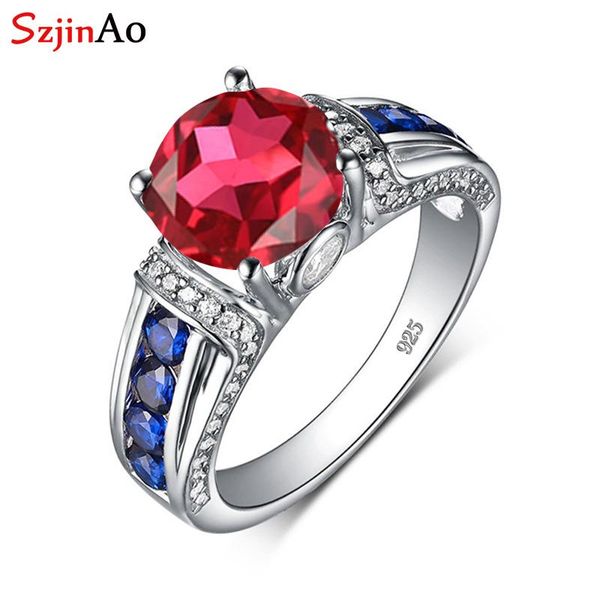 cluster rings anillos plata 925 para mujer round red ruby stone for women vintage with diamond sapphire charm 2021 jewelry, Golden;silver
cluster rings anillos plata 925 para mujer round red ruby stone for women vintage with diamond sapphire charm 2021 jewelry, Golden;silver