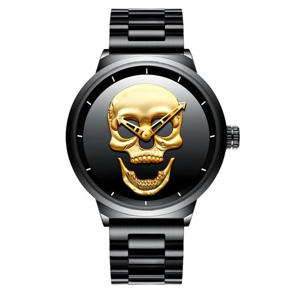 wristwatches megalith skull watch men fashion sport steel mesh quartz wrist watches waterproof gold black men's clock relogio, Slivery;brown
wristwatches megalith skull watch men fashion sport steel mesh quartz wrist watches waterproof gold black men's clock relogio, Slivery;brown