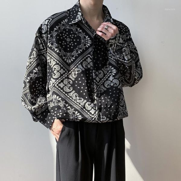 men's casual shirts shirt men spring autumn cashew flower printed korean handsome loose all-match oversized cool long-sleeve, White;black
men's casual shirts shirt men spring autumn cashew flower printed korean handsome loose all-match oversized cool long-sleeve, White;black
