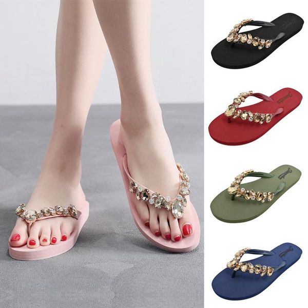 womens flip flops 3.5cm heel-height beach sandals women's slippers female flat crystal diy personalization wholesale, Black
womens flip flops 3.5cm heel-height beach sandals women's slippers female flat crystal diy personalization wholesale, Black