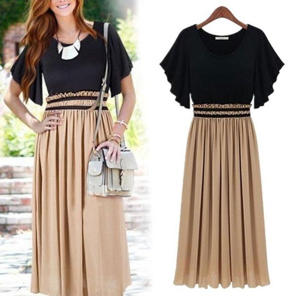 casual dresses fashion office women dress elegant plus size ruffles round neck pleated short sleeve 2021 summer, Black;gray
casual dresses fashion office women dress elegant plus size ruffles round neck pleated short sleeve 2021 summer, Black;gray