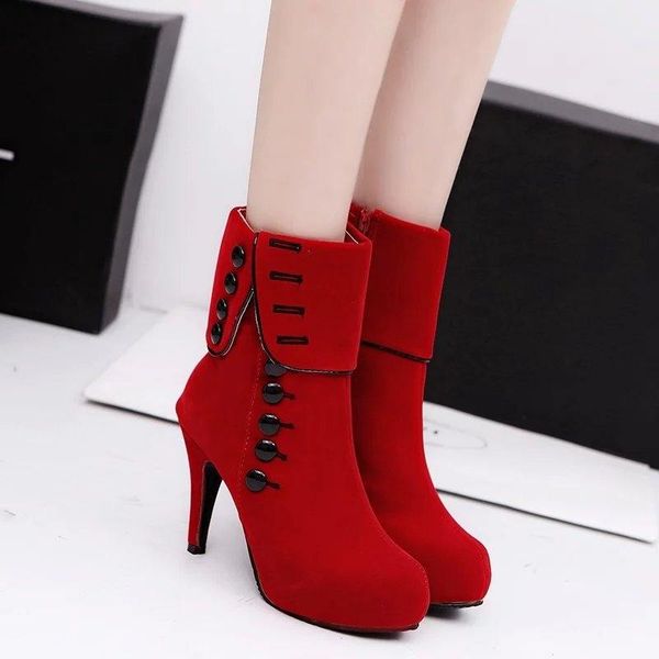 boots fashion thin heel wedding shoes autumn and winter round head middle tube children's super high heels, Black
boots fashion thin heel wedding shoes autumn and winter round head middle tube children's super high heels, Black