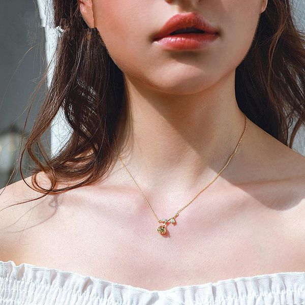 chains delicate jewelry rose flower pendant necklace pretty design sweet korean temperament chain for girl fine accessories, Silver
chains delicate jewelry rose flower pendant necklace pretty design sweet korean temperament chain for girl fine accessories, Silver