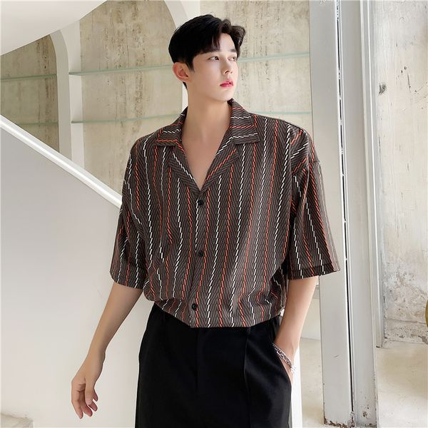 men's casual shirts men print stripe loose vintage fashion pajamas style collar short sleeve male japan harajuku korean shirt vjj1, White;black
men's casual shirts men print stripe loose vintage fashion pajamas style collar short sleeve male japan harajuku korean shirt vjj1, White;black
