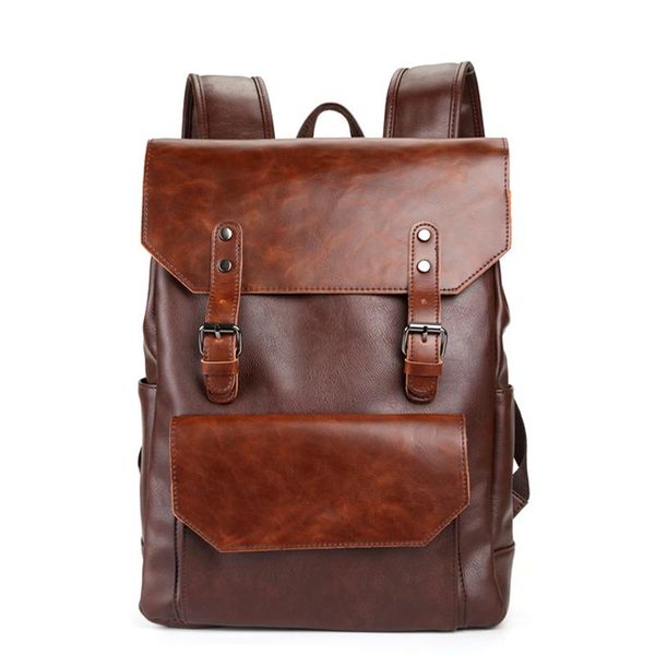 backpack men 2021 vintage male waterproof fashion pu leather travel bag young man casual school bookbag
backpack men 2021 vintage male waterproof fashion pu leather travel bag young man casual school bookbag