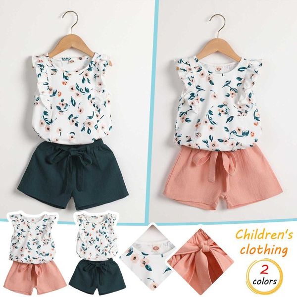 clothing sets 2pcs flower print children's fashion baby girl clothes outfits girls printed flying sleeve solid color shorts set, White
clothing sets 2pcs flower print children's fashion baby girl clothes outfits girls printed flying sleeve solid color shorts set, White