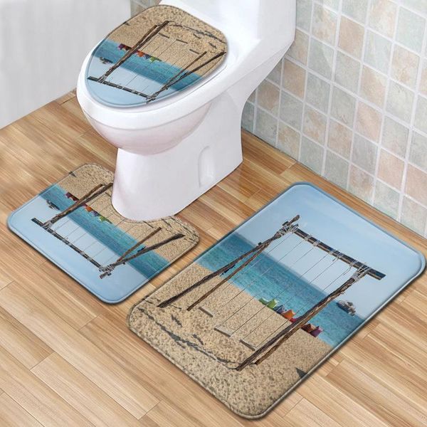 bath mats beach scenery bathroom mat three-piece carpet toilet set door non-slip spot
bath mats beach scenery bathroom mat three-piece carpet toilet set door non-slip spot