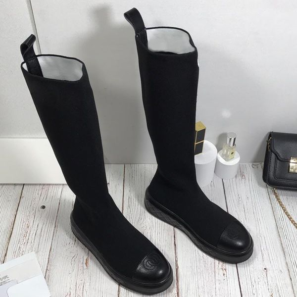 boots 2021 winter women's knitted long tube socks over-the-knee elastic flat-bottom fashion, Black
boots 2021 winter women's knitted long tube socks over-the-knee elastic flat-bottom fashion, Black