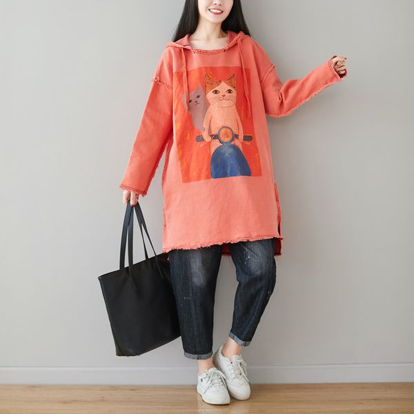 hoodies women's plus autumn large size loose cartoon sweater korean personality hair stitching old medium-length style, Black
hoodies women's plus autumn large size loose cartoon sweater korean personality hair stitching old medium-length style, Black