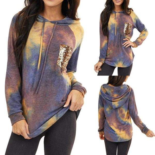 women's hoodies & sweatshirts fashion women hooded tie-dyed printing splicing sequins socket long sleeves loose pullover plus size#g3, Black
women's hoodies & sweatshirts fashion women hooded tie-dyed printing splicing sequins socket long sleeves loose pullover plus size#g3, Black