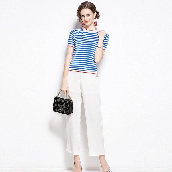 women's tracksuits elegant lady office trousers set women designer runway two piece outfit striped knit and pants suit spring autumn fa, Gray
women's tracksuits elegant lady office trousers set women designer runway two piece outfit striped knit and pants suit spring autumn fa, Gray