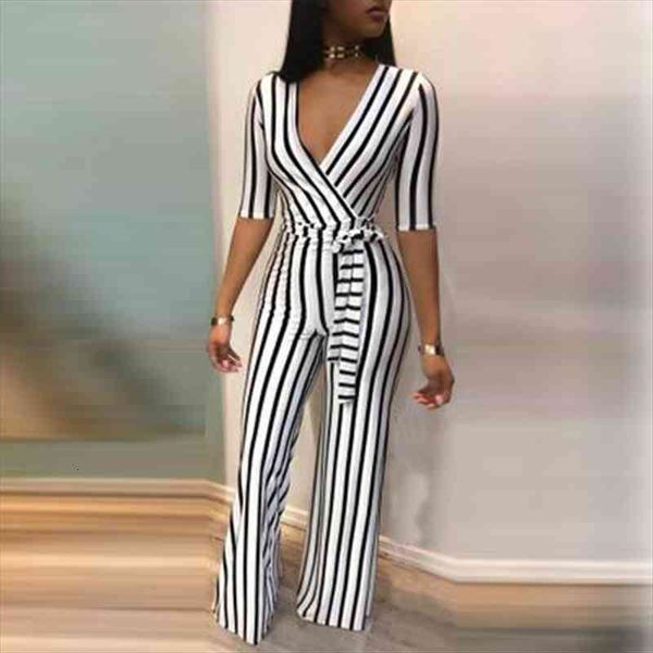latest fashion striped elegant deep women jumpsuit v-neck overall pants with belt casual slim fit, Black;white
latest fashion striped elegant deep women jumpsuit v-neck overall pants with belt casual slim fit, Black;white