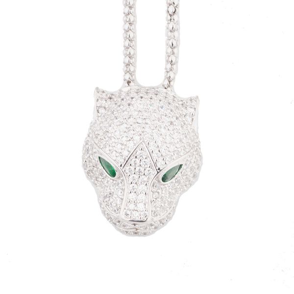 leopard head clavicle chain necklace personality fashion platinum full diamond women's sweater chain stainless steel jewelry luxury wom, Silver
leopard head clavicle chain necklace personality fashion platinum full diamond women's sweater chain stainless steel jewelry luxury wom, Silver