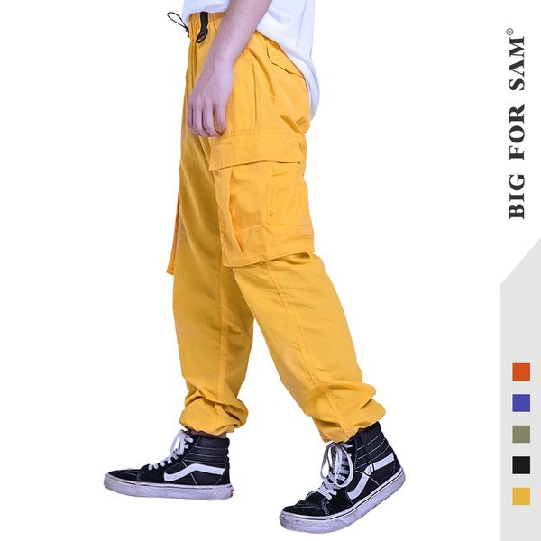pants fashionable the 2021 overalls brand multi pocket loose binding elastic men's casual long, Black
pants fashionable the 2021 overalls brand multi pocket loose binding elastic men's casual long, Black