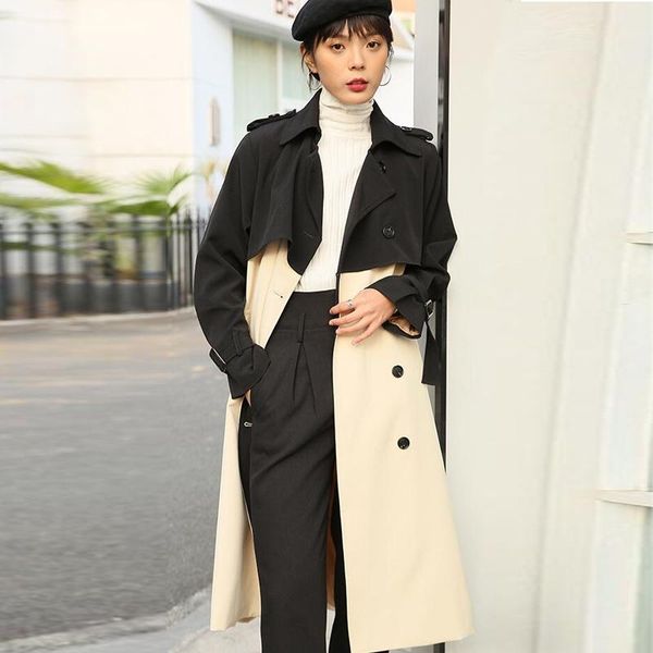 women's trench coats european autumn spring coat women plus size block color cardiagn raincoat simple chic classic female windbreaker, Tan;black
women's trench coats european autumn spring coat women plus size block color cardiagn raincoat simple chic classic female windbreaker, Tan;black