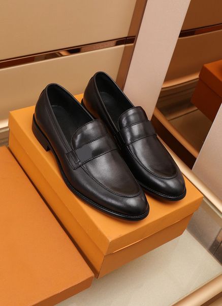 2022 men formal slip on genuine leather business dress shoes mens brand party wedding flats handmade casual loafers size 38-44, Black 
2022 men formal slip on genuine leather business dress shoes mens brand party wedding flats handmade casual loafers size 38-44, Black