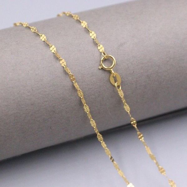chains genuine real 18k yellow gold 1.8mm lip-shape link chain necklace for woman 17.7inch stamp au750, Silver
chains genuine real 18k yellow gold 1.8mm lip-shape link chain necklace for woman 17.7inch stamp au750, Silver