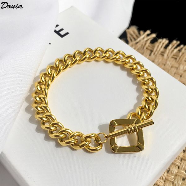 donia jewelry fashion europe and america link copper bracelet box button men's hip hop style jewelry gift thick chain all metal bracele, Black
donia jewelry fashion europe and america link copper bracelet box button men's hip hop style jewelry gift thick chain all metal bracele, Black