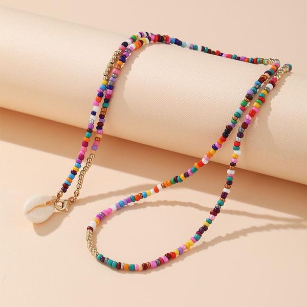 pendant necklaces bohemia rainbow seed beads necklace for women boho simple short clavicle chain beaded choker women's fashion wild coll, Silver
pendant necklaces bohemia rainbow seed beads necklace for women boho simple short clavicle chain beaded choker women's fashion wild coll, Silver