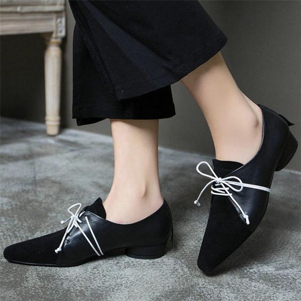 dress shoes 2021 oxfords women genuine leather lace up ankle boots square toe med heels party pumps casual low office, Black
dress shoes 2021 oxfords women genuine leather lace up ankle boots square toe med heels party pumps casual low office, Black