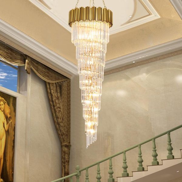 pendant lamps creative villa duplex building spiral staircase lamp post modern minimalist living room floor crystal chandelier
pendant lamps creative villa duplex building spiral staircase lamp post modern minimalist living room floor crystal chandelier