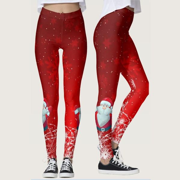 women's leggings fashion female hight waist elastic seamless fitness ankle length creative christmas print, Black
women's leggings fashion female hight waist elastic seamless fitness ankle length creative christmas print, Black