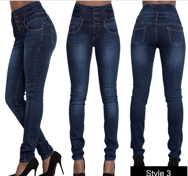 jeans fall winter women's brim streetwear solid waist length fine-fitting drawing of large size thin pencil denim pants, Blue
jeans fall winter women's brim streetwear solid waist length fine-fitting drawing of large size thin pencil denim pants, Blue