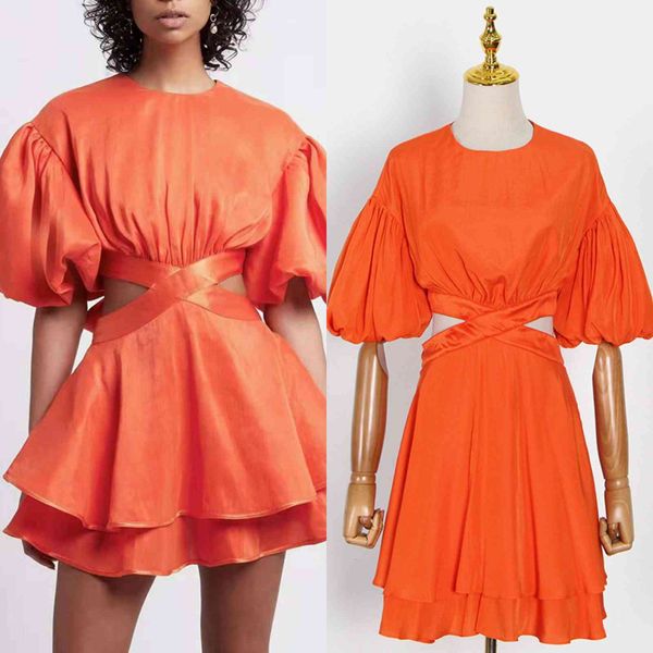 runway dresses european and american short backless puff sleeve dress with waist temperament c5g7, Black
runway dresses european and american short backless puff sleeve dress with waist temperament c5g7, Black