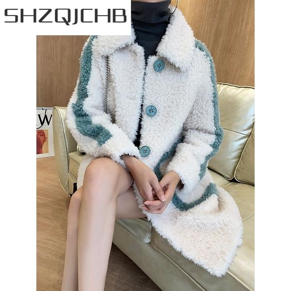 women's fur & faux jcgb 2021 real coat female vintage long sheep shearing jacket women winter clothes korean 100% wool elegant 6971, Black
women's fur & faux jcgb 2021 real coat female vintage long sheep shearing jacket women winter clothes korean 100% wool elegant 6971, Black