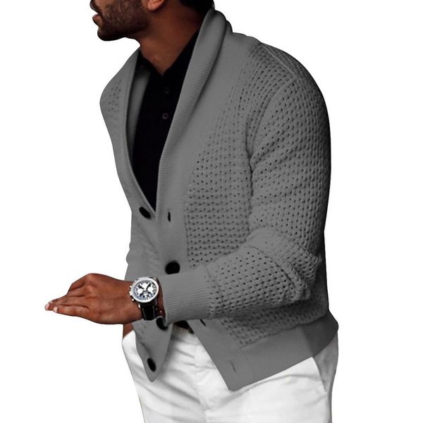 fashion sweater autumn and winter 2021 men's single breasted hollow crochet casual cardigan trend, White;black
fashion sweater autumn and winter 2021 men's single breasted hollow crochet casual cardigan trend, White;black