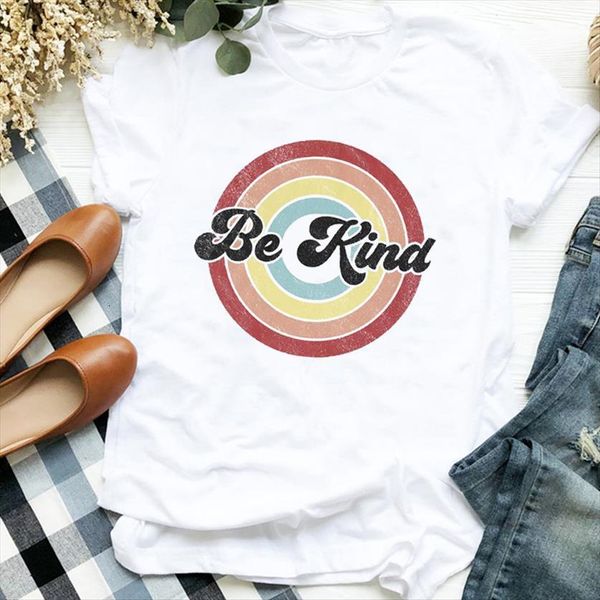 cartoon striped kind letter womens fashion 90s trend print clothes graphic female t tee, White
cartoon striped kind letter womens fashion 90s trend print clothes graphic female t tee, White